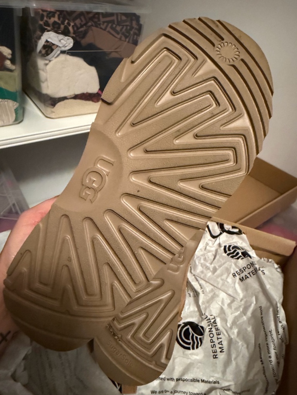 UGG Kids Classic Ultra Mini Chestnut Boots - Picture 5 of 6